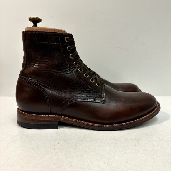 EXCELLENT Oak Street Bootmakers Field Boot Plain Toe Brown Chromexcel 10.5 - Picture 2 of 13